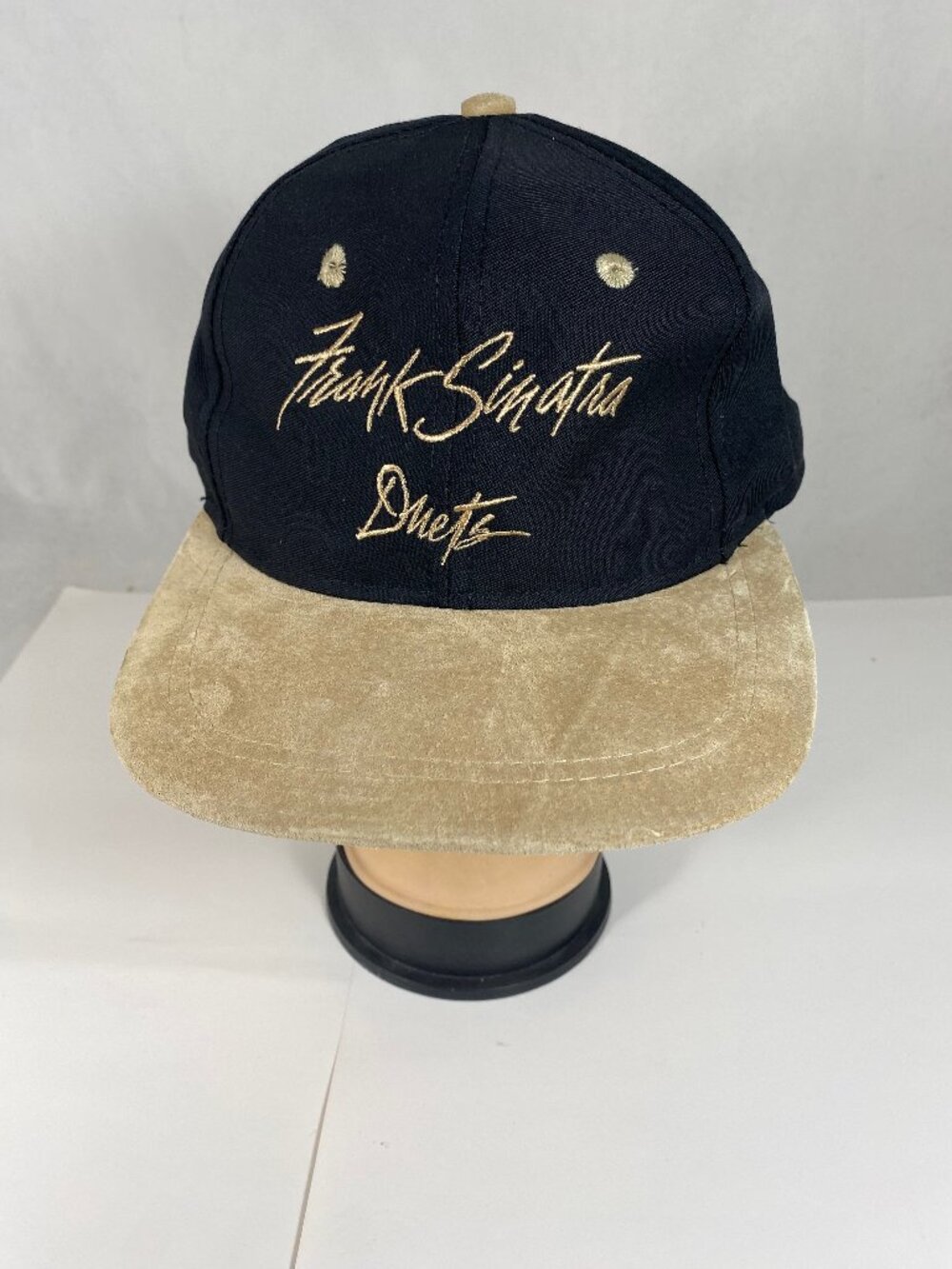 Frank Sinatra Duets Vintage 90s Album Promo Hat Black/Beige Suede Snapback